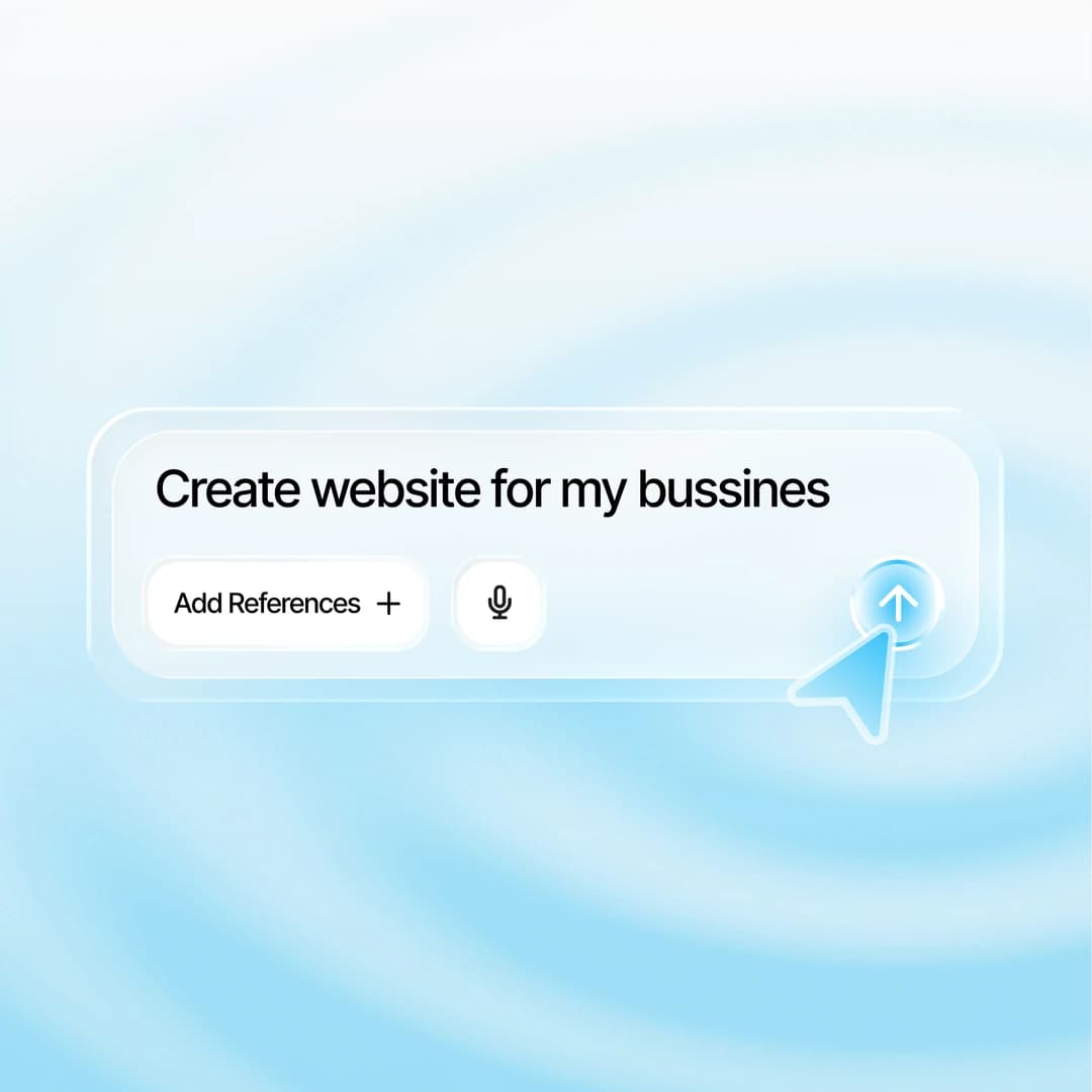 The Saite prompt field with one sentence describing a business.